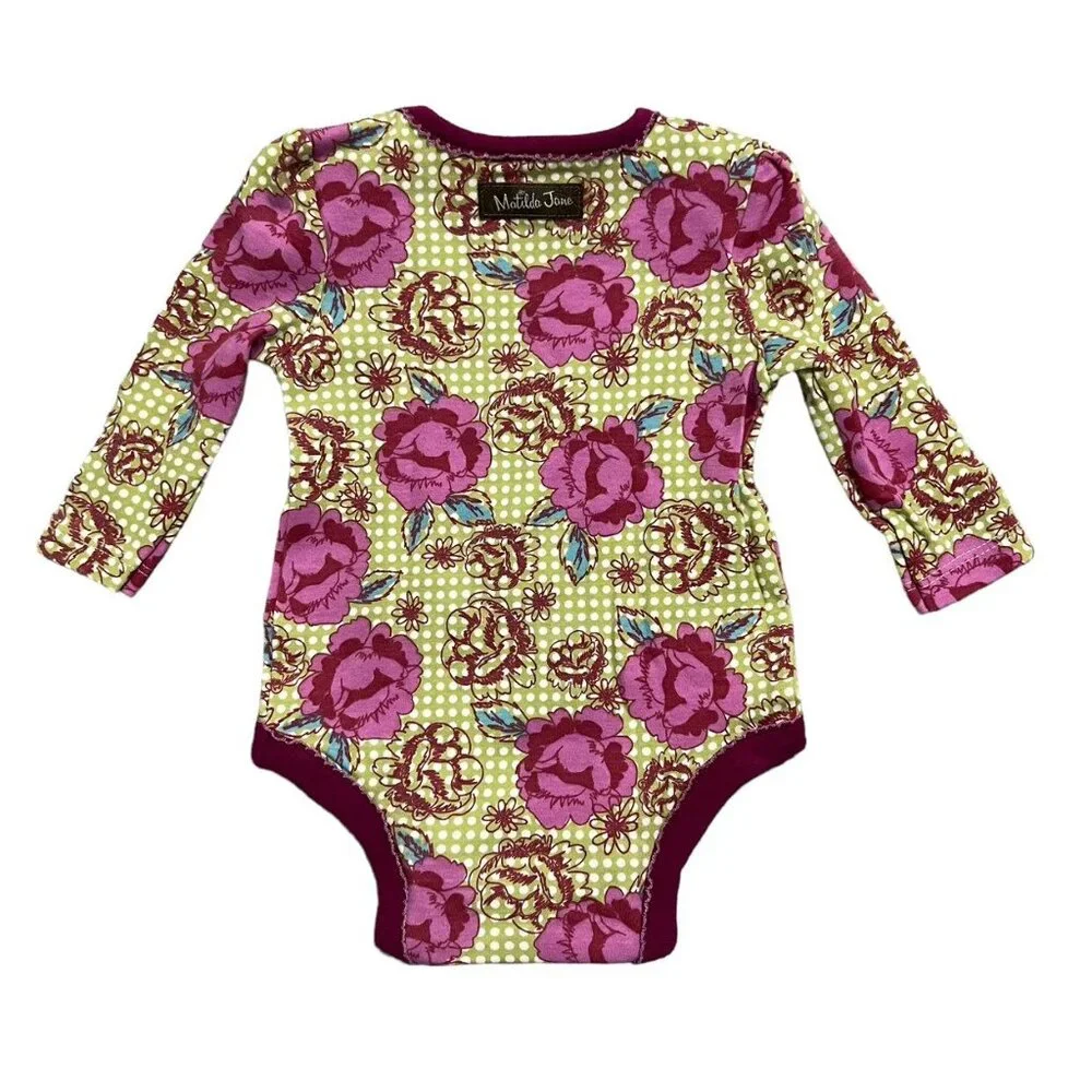 Matilda Jane 0-3m Best Buds Rose Floral Bodysuit